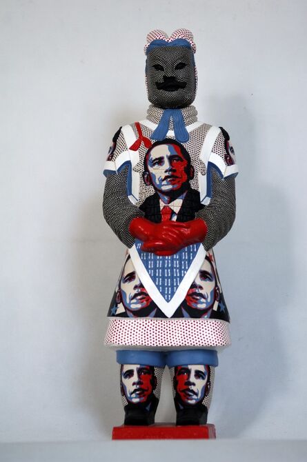 Fenghua Liu, ‘Terracotta Warrior  - Obama ’, 2013