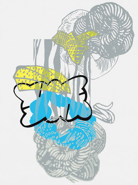 Sarah Klein, ‘Headfirst (yellow, blue)’, 2019