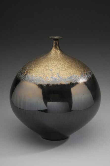Hideaki Miyamura, ‘Vase, black and gold dust glaze’, 2019