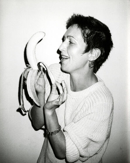 Andy Warhol, ‘Pat Hackett with a Banana’, 1986
