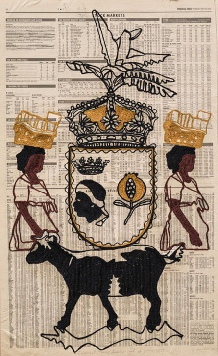 Godfried Donkor, ‘Financial Times dreams coat of arms XXXV’, 2015