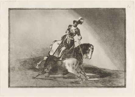 Francisco de Goya, ‘Carlos V. lanceando un toro en la plaza de Valladolid (Charles V Spearing a Bull in the Ring at Valladolid)’, in or before 1816