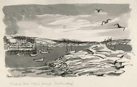 Bernard Brussel-Smith, ‘Thurlows Point Looking Towards Barters Wharf [Deer Isle, Maine]’, ca. 1954
