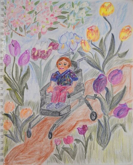 Louise Kavadlo, ‘Boy in Wheelchair in Garden’, 1993