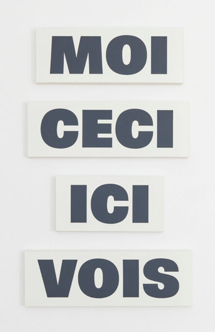 Rémy Zaugg, ‘MOI CECI ICI VOIS’, 1990-1996
