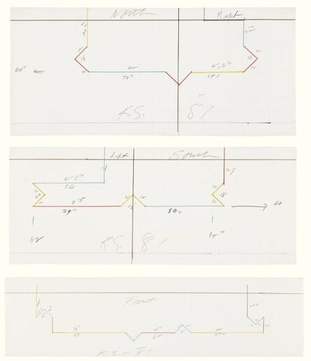 Keith Sonnier, ‘Three-Part Study for Skyline’, 1981