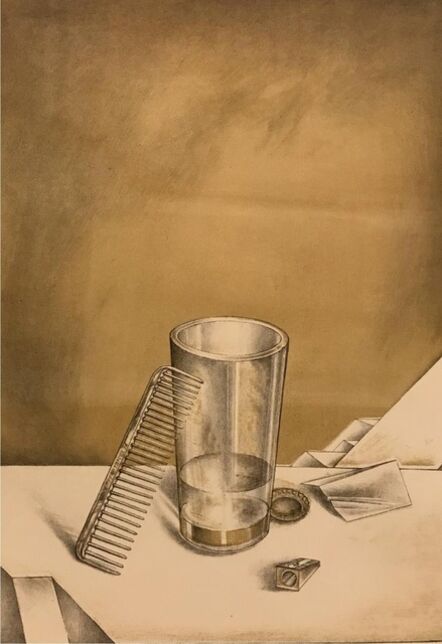 Enrique Guzmán, ‘Glass, comb and sharpener’, ca. 1978