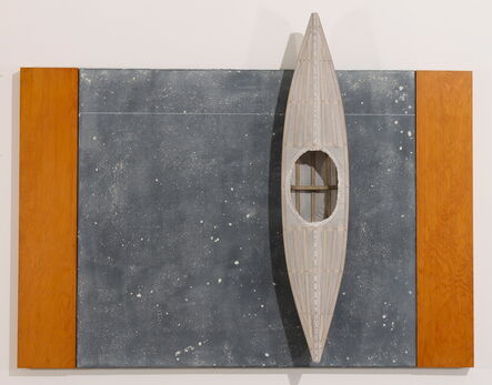 David Ruddell, ‘Blackboard, Two Fir Strips, White Boat’, 2013