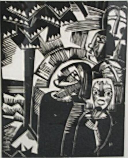 Karl Schmidt-Rottluff, ‘Christus flucht dem Feigenbaum (Christ curses the Fig Tree)’, 1918