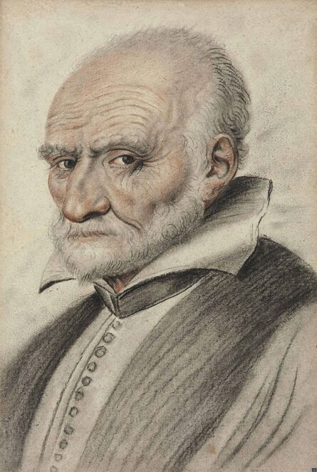 Nicolas Lagneau, ‘Portrait of a bearded man, bust-length, in three-quarter profile facing left’