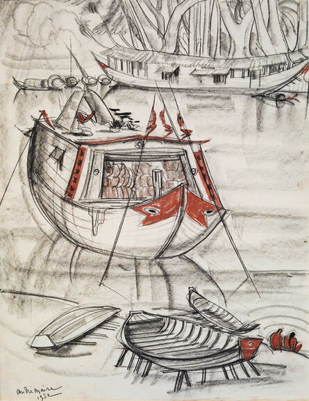 André Maire, ‘Merchant ship, Mekong’, 1952