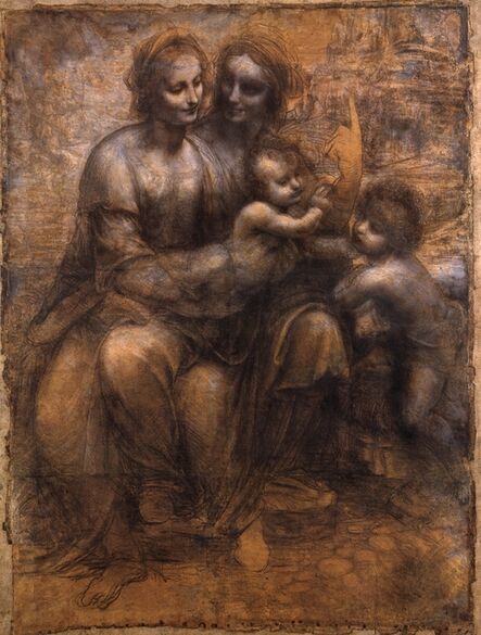 Leonardo da Vinci, ‘Virgin and Saint Anne with the Christ Child and the Young John the Baptist’, ca. 1500