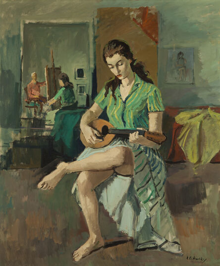Nicolai Cikovsky, ‘Girl with Mandolin’, 1933-1987