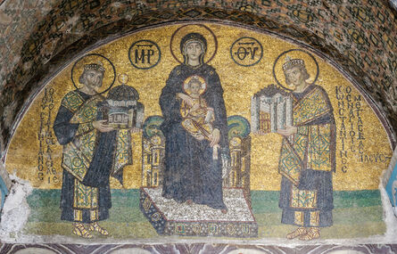 ‘Madonna and Child, flanked by Emperor Justinian’, 10th century C.E.