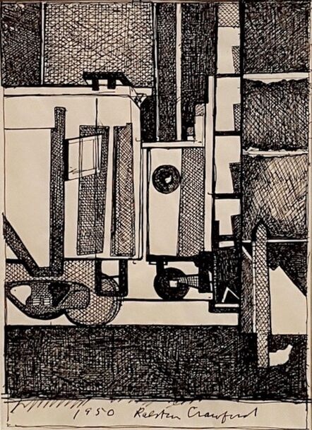 Ralston Crawford, ‘Boxcars, Minneapolis’, 1950