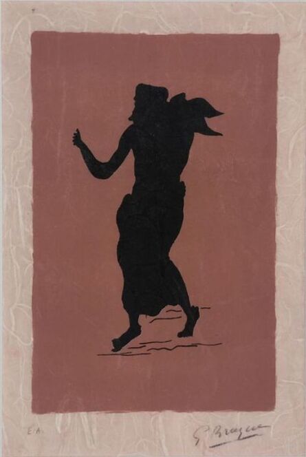 Georges Braque, ‘Personnage sur fond rose ’, ca. 1960