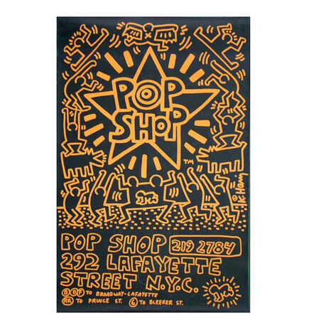 Keith Haring, ‘"POP SHOP", 1985, Street Advertising Past-Up Poster, NYC Shop’, 1985