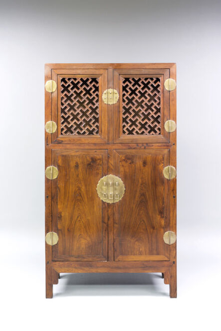 Unknown, ‘A Huanghuali mortised Swastika panels book cabinet’, Late Ming Dynasty-17th century