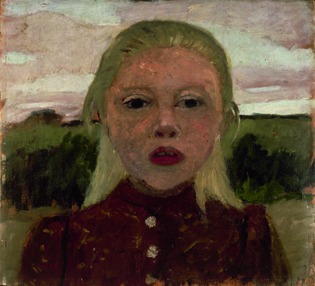 Paula Modersohn-Becker, ‘Kopf eines blonden Mädchens vor Landschaft (Head of a Blonde Girl in front of a Landscape)’, 1901