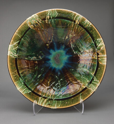 Ken Matsuzaki, ‘Large plate, oribe glaze’