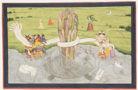 Unknown Artist, ‘The churning of the Ocean of Milk. Folio from a Gita Govinda (The Song of the Herdsman)’, ca. 1785
