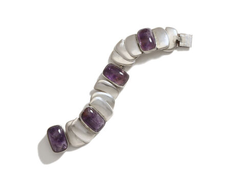 Hector Aguilar, ‘A Hector Aguilar sterling silver and amethyst bracelet’, 1943-1948