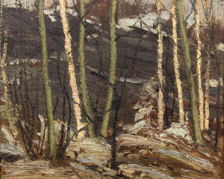 Tom Thomson, ‘Poplar Point, Rock, Sun’, 1916