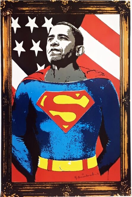 Mr. Brainwash, ‘Obama Superman’, 2009