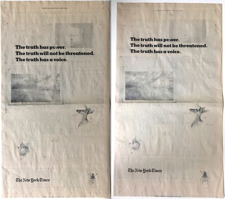 Terri Thornton, ‘New York Times Truth Campaign: Five Difficulties (Diptych) ’, 2018-2019