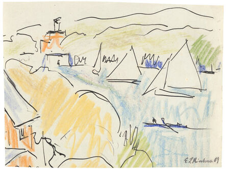 Ernst Ludwig Kirchner, ‘Segelschiffe auf dem Müggelsee’, 1910