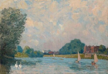 Alfred Sisley, ‘The Thames at Hampton Court’, 1874