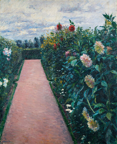 Gustave Caillebotte, ‘Garden Path with Dahlias in Petit Gennevilliers’, 1890-1891