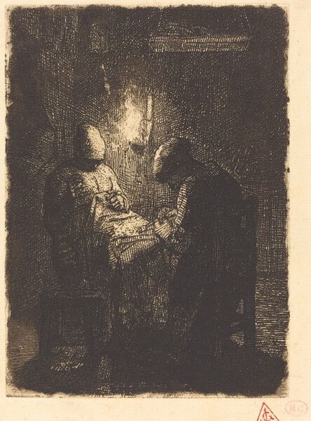Jean-François Millet, ‘Evening (La viellee)’, 1856