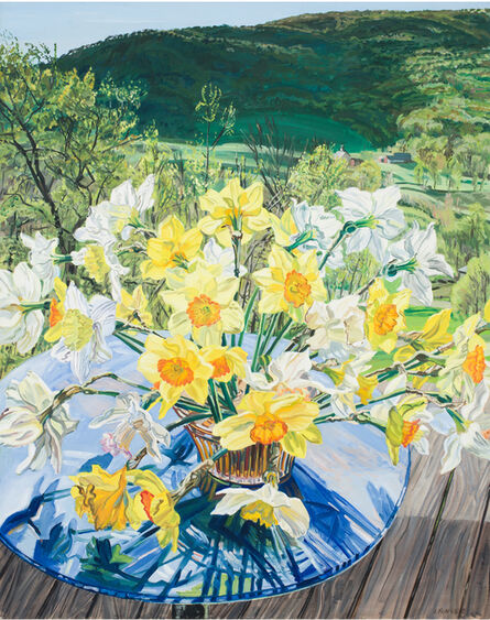Janet Fish, ‘Daffodils & Spring Trees’, 1988