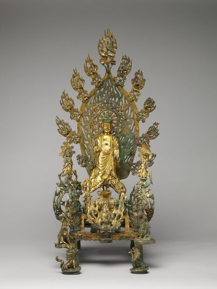 Unknown Chinese, ‘Buddha Maitreya (Mile) (北魏正光五年 青銅鎏金彌勒佛像)’, 524