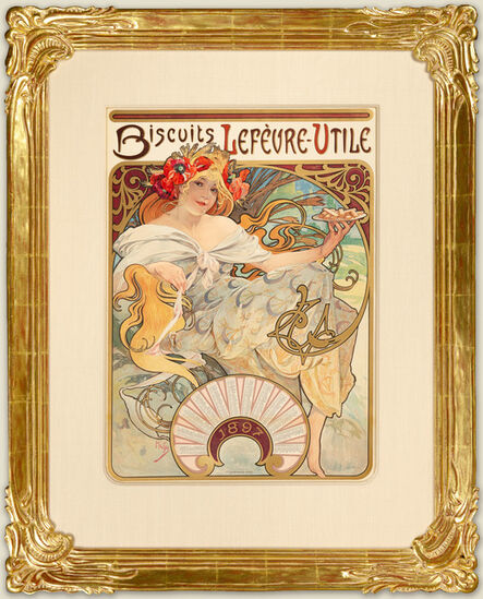 Alphonse Mucha, ‘BISCUITS LEFÈVRE-UTILE/GAUFRETTE VANILLE’, 1896
