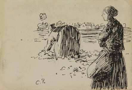 Camille Pissarro, ‘Deux paysannes dans un champ’, ca. 1881