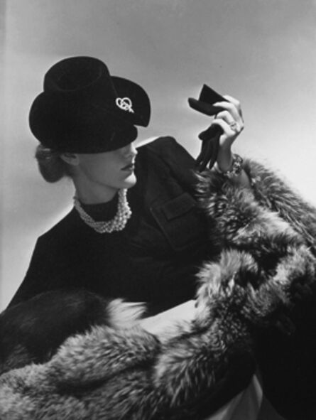 Horst P. Horst, ‘Model in black holding glove’