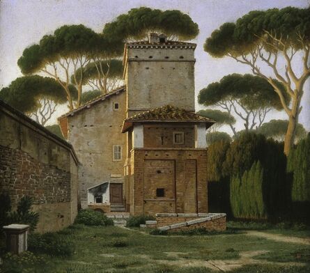 Christoffer Wilhelm Eckersberg, ‘The so-called Raphael's Villa in the Garden of the Villa Borghese in Rome’, 1814-1816