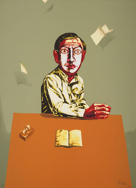 Zeng Fanzhi 曾梵志, ‘Sitting Man, from Mask Series’, 2006