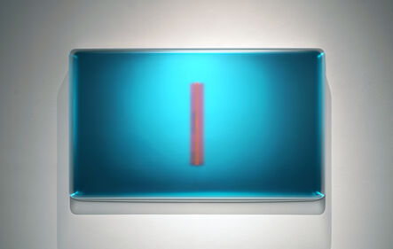 Casper Brindle, ‘Vacuum Horizontal Light-Glyph (Turquoise)’, 2022