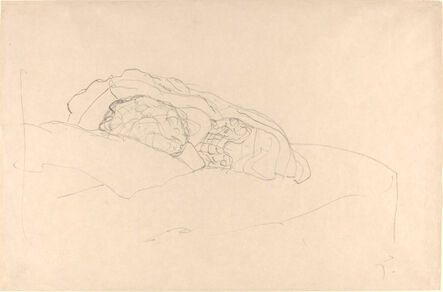 Gustav Klimt, ‘Curled up Girl on Bed’, 1916/1917