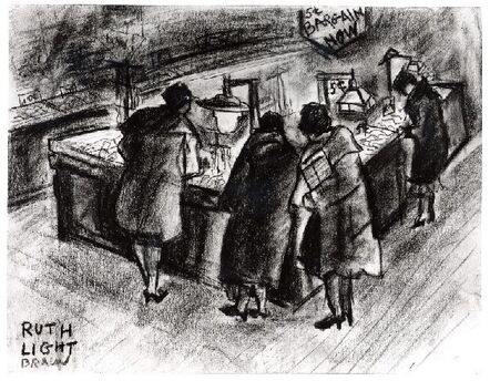 RUTH LIGHT BRAUN, ‘Bargain Counter, New York City ’, ca. 1928