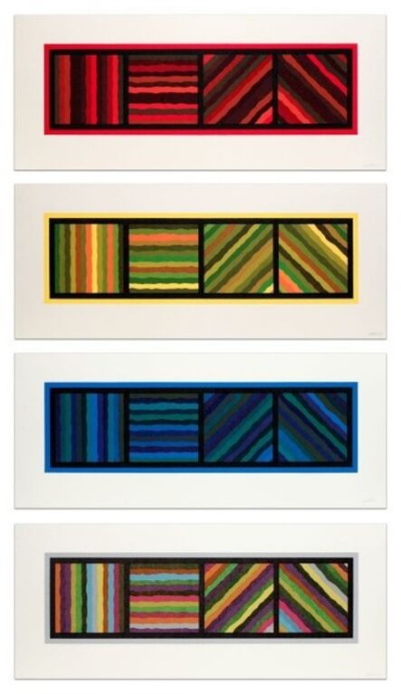 Sol LeWitt, ‘Bands (not straight) in Four Directions’, 1999