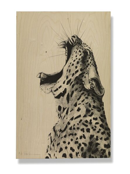 Rose Corcoran, ‘Leopard Sound on Wood Silkscreen’