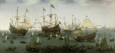 Hendrik Cornelisz Vroom, ‘The Return to Amsterdam of the Second Expedition to the East Indies’, 1599