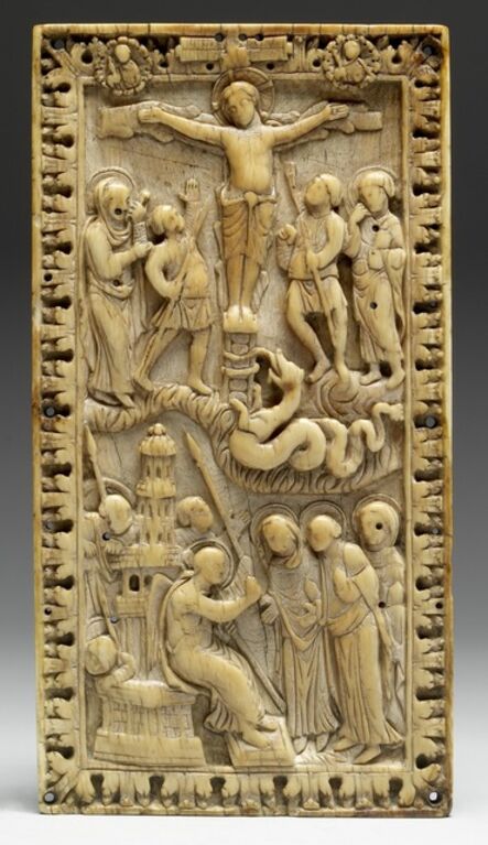 ‘Book-Cover Plaque with the Crucifixion and Holy Women at the Tomb’, ca. 870-880