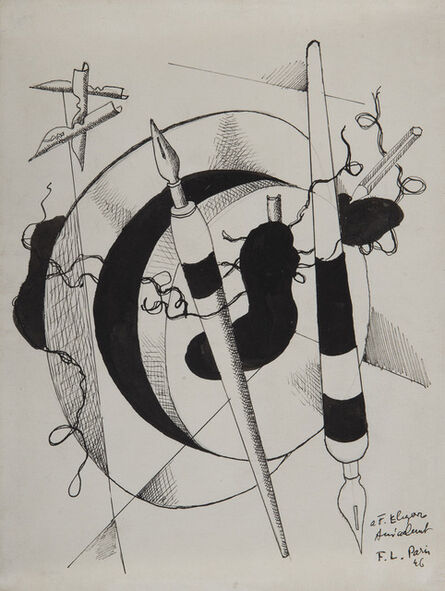 Fernand Léger, ‘Composition au porte plumes et crayon ’, 1946