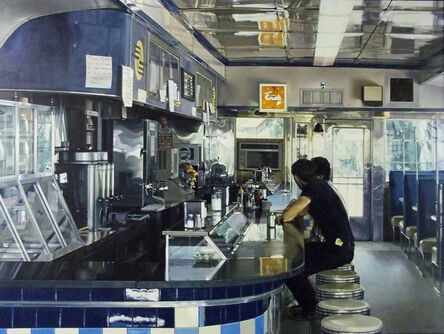 Ralph Goings, ‘Blue Diner with Figures’, 1981