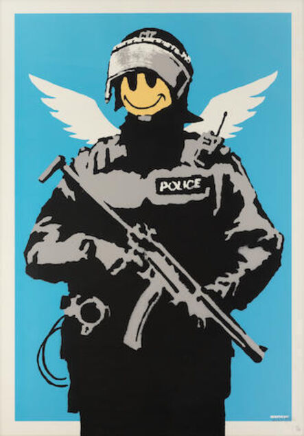 Banksy, ‘Flying Copper (signed)’, 2003